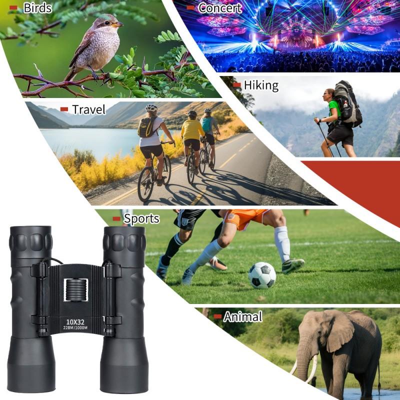 22x32 High Magnification Binoculars Outdoor Birdwatching Hiking Travel Clear Vision Compact Optics