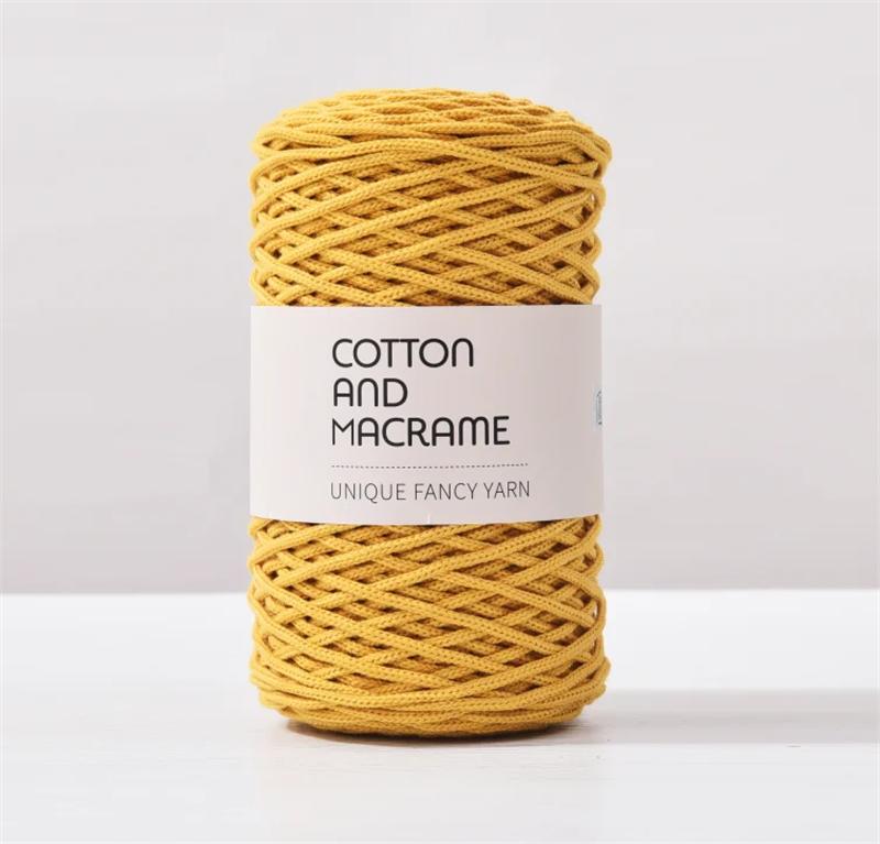 3mm Cotton Macrame Cord 130m/Roll Hand Knitting Yarn Hand Crochet Yarn Bag DIY Knitting Crochet Yarn 100% High Quality Cotton