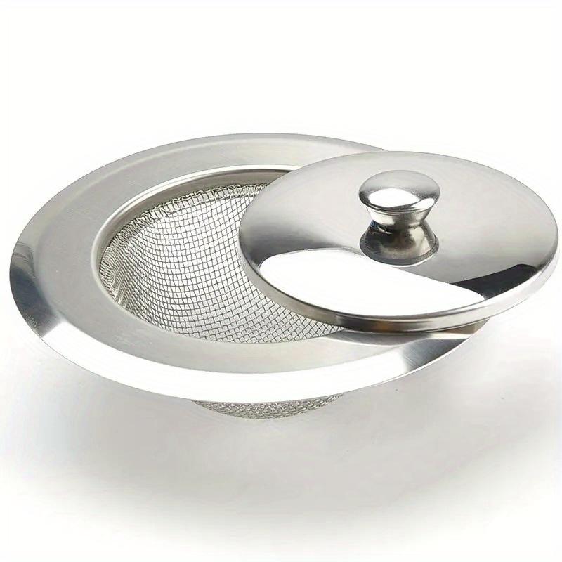 Stainless Steel Kitchen Sink Drain Strainer with Cover Easy-Clean Mesh Filter for Clog Prevention & Efficient Drainage Kitchen Sink Strainer