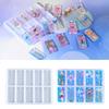 Multifuntional Jewelry Silicone Molds Pendant Moulds Silicone Texture for Resin Rectangular Earrings and Pendants