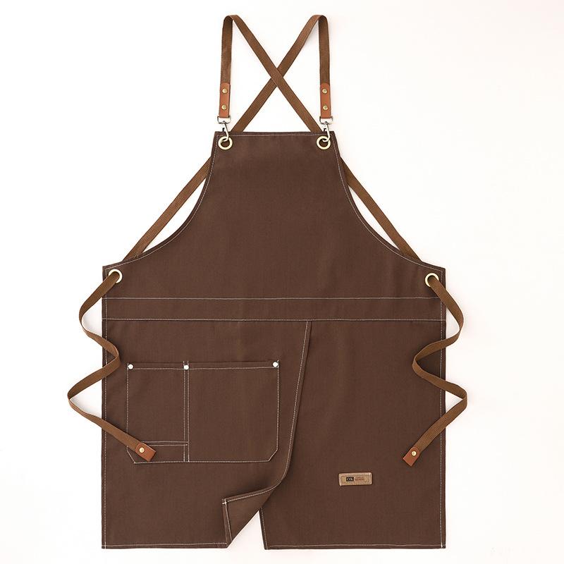 Canvas apron overalls women's new florist, milk tea coffee shop