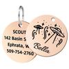 Personalized Anti-lost IDTag Stainless Steel Keychians Keyrings Pet Address Tel Dog Collar Accessory Engraved Puppy Pendant I3E3