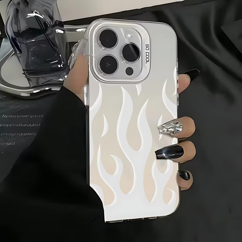 INS Creative Fashion Flame Fire Phone Case for Samsung Galaxy S26 S25 S24 S23 S22 S21 S20 Note20 FE Ultra Edge Plus 4G 5G Cover