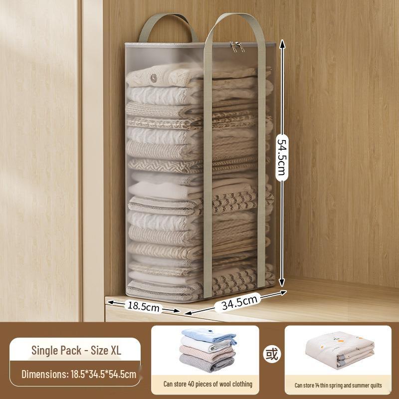 Transparent Large-Capacity Clothing Storage Bag with Reinforced Long Handles - Durable and Wear-Resistant