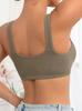 Drahtloser Push-Up Sport-BH mit Frontverschluss für Damen