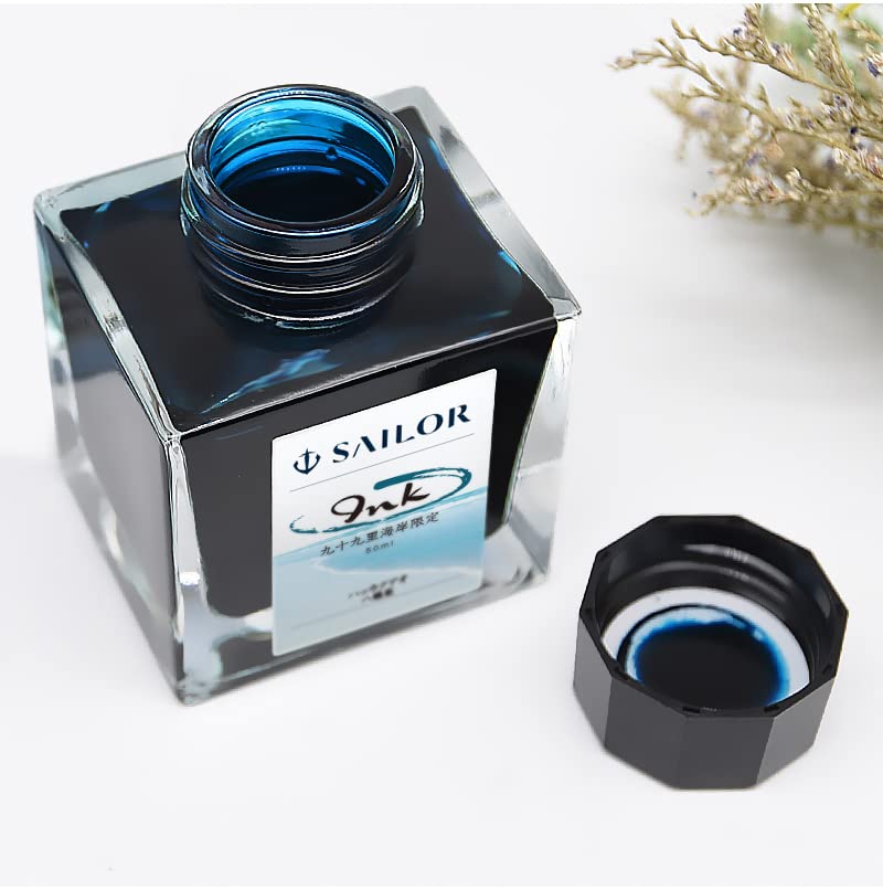 Sailor Fountain Pen SAILOR Original Bottled Ink, Square Bottle, 50ml, Hamanasu (Japanese Rose) 13-9744-205, Original Kujukuri Coast Limited Edition