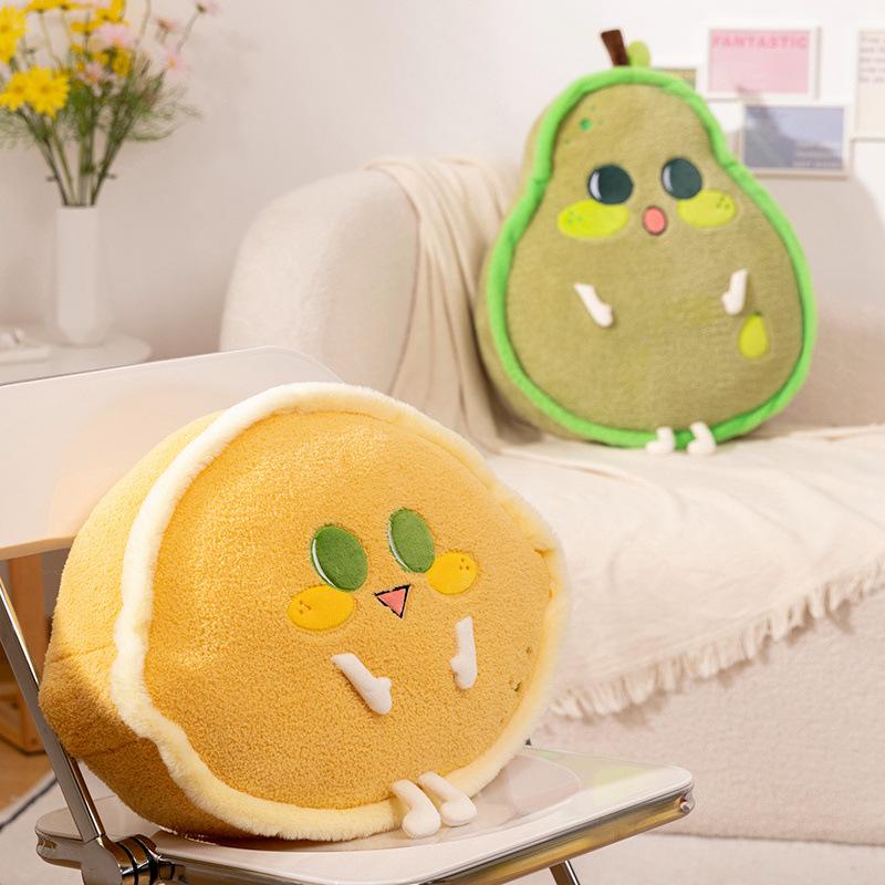 Cartoon Frucht Mango Zitrone Kissen Plüschtier Apfel Birne Puppe Heim Kissen Kissen Muppet Puppe