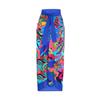Vacation Style Print Midi Skirt with Tie-Up Design - European and American Fashion