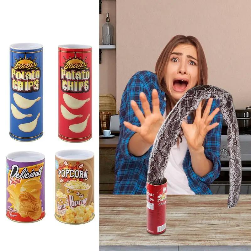 April Fool's Day gift parody simulation potato chips bouncing snake startled prank potato chips Halloween party decoration