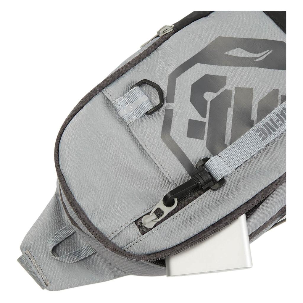 New LiNing BadFive Polyester One Shoulder Crossbody Bag, Sling Bag Regular Unisex Ultimate Gray ABDV207-2