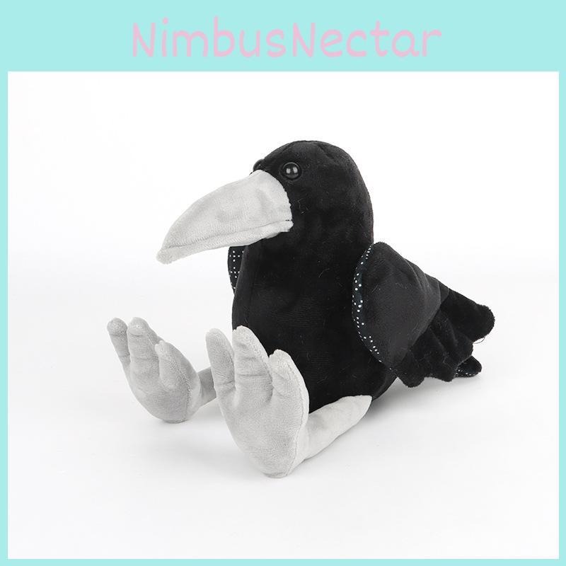 Crow Plush Black Birdie Toys Cartoon Stuffed Doll Decoration Kids 28cm Gift