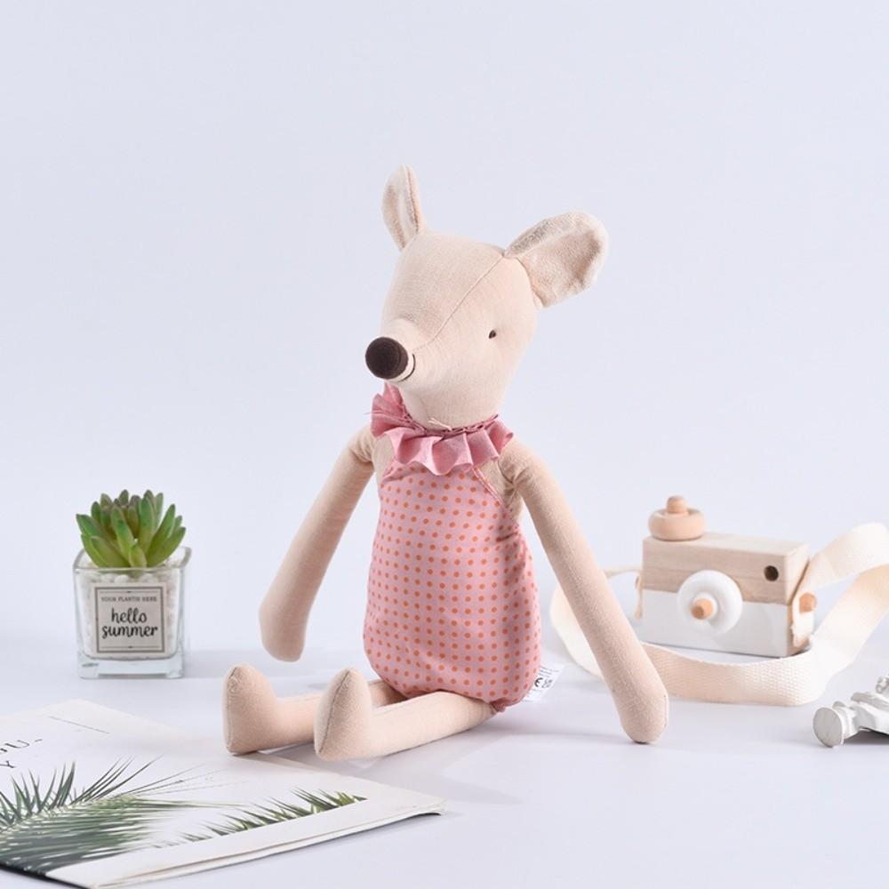 Cotton Fabric Little Mouse Rat Toy With Clown Clothes Stuffed Animal Toy  Gift