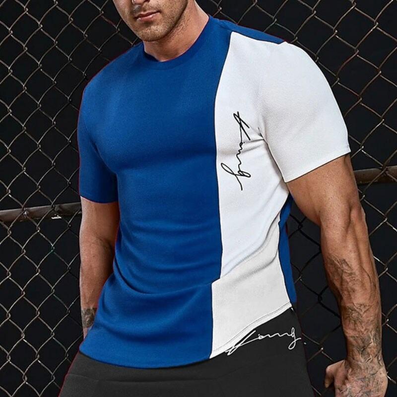 Vintage Clothing Men's Street T-Shirt Summer Male 3d Stripe Print Short Sleeve Tops Everyday T Shirt Oversized Tees Shirts 5xl