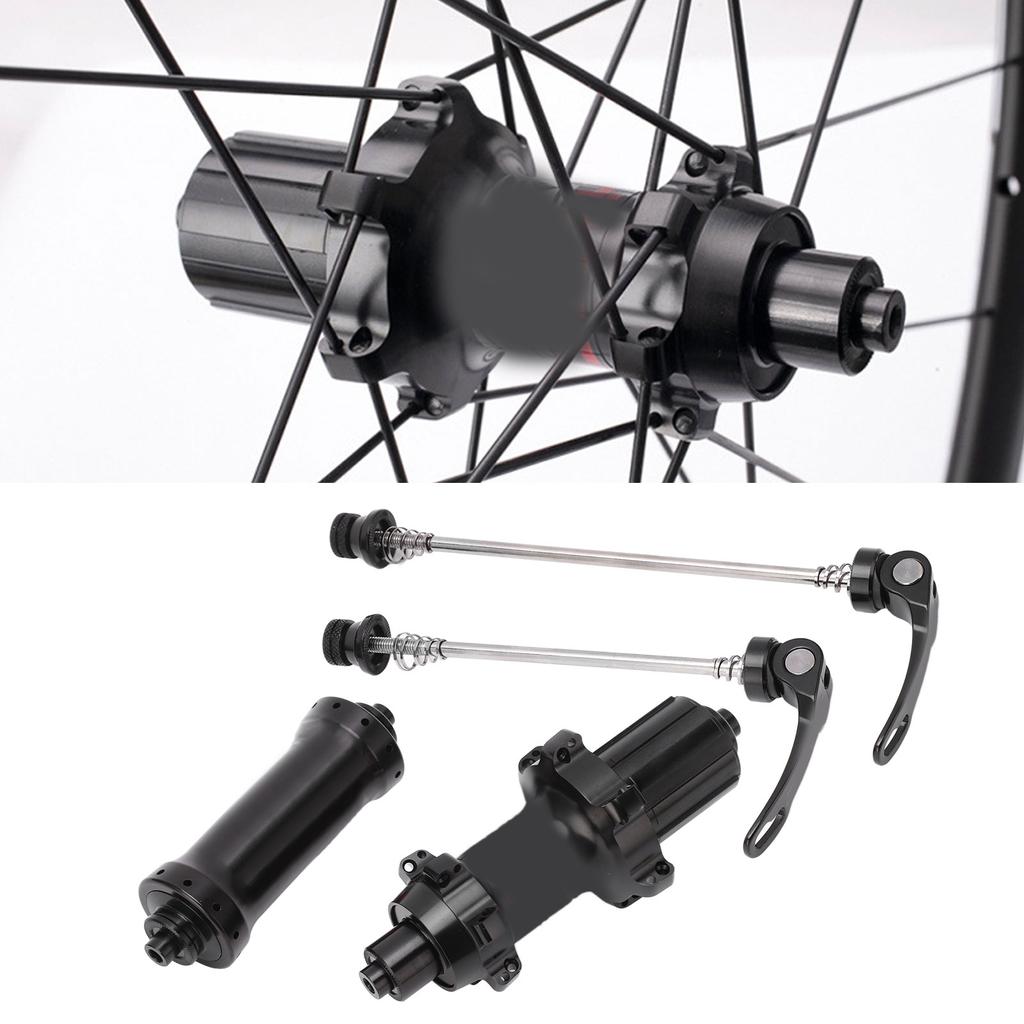 Road Bike Rim Brake Hubs 4 Bearing with CNC Aluminum Alloy Quick Release Lever for 8 to 12 Speed Flywheel