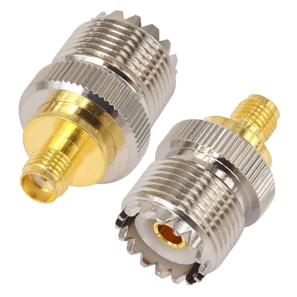 1/2/5PCS Coaxial RF Walkie-Talkie Antenna Adapter SMA Female to SO239 Female UHF Jack SO-239 Antenna Cable Connector for UV-5R