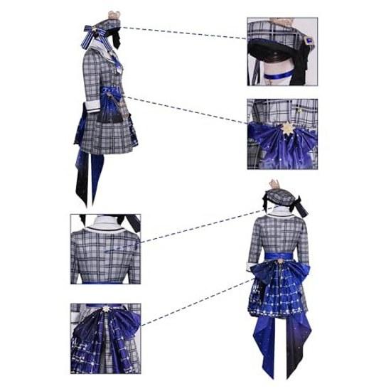 Shinpei Ryohin Hoshimachi Suisei Cosplay Wig Vtuber Costume Adults Cultural Festival Event Live2D Stage Outfit (Hoshimachi M)