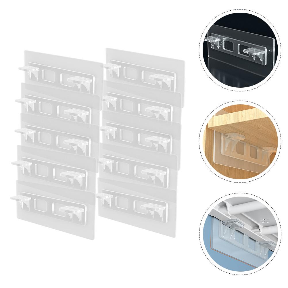 10 шт. Прозрачные штыри для полок шкафа Бытовые держатели-опоры Безгвоздевые Прочные Поддержка для полок Стеллаж Плавающие other