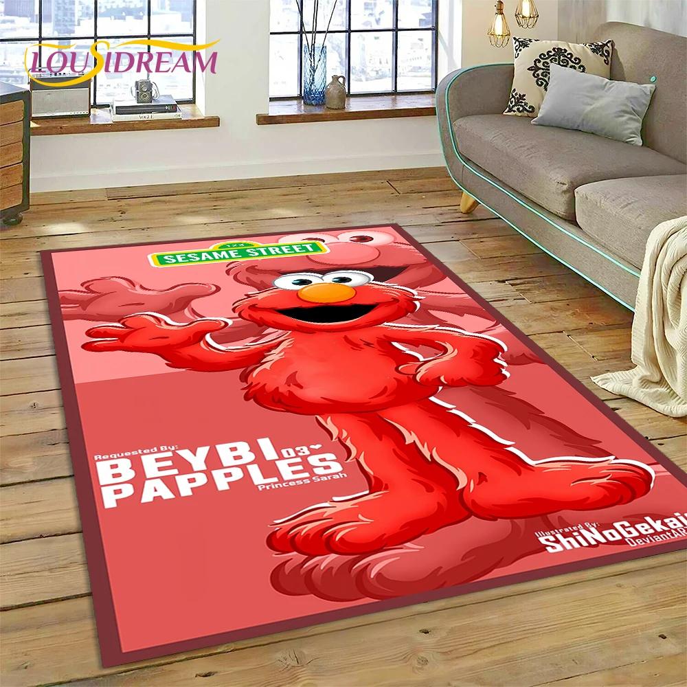 3D Cartoon S-Sesame Street Rug Carpet for Living Room Bedroom Home Decor,Floor Mat Non-slip Decoration for Sofa Doormat Kid Gift