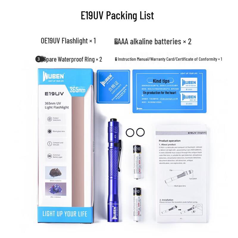 Wuben E19UV 365nm UV Flashlight