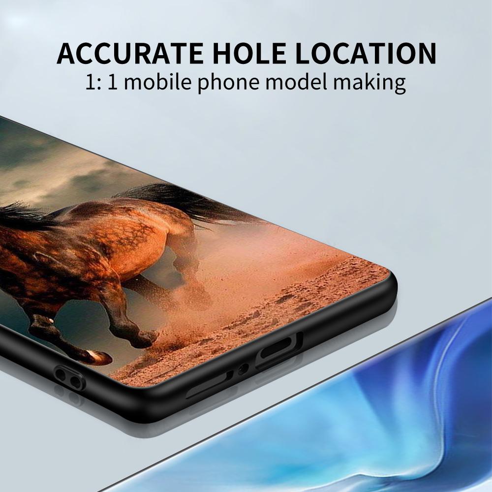 Running Horse Case for Xiaomi Mi 11 Lite 5G 12 Pro Note 10 10T 9 SE 9T 10S 8 A2 Lite CC9 Redmi Note 11 9S K40 TPU Phone Cover
