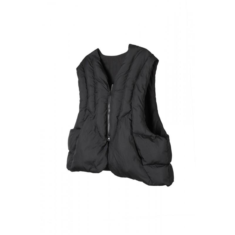 Unisex Thick Vest American Deconstructed Design Fall Winter Streetwear Loose Sleeveless Jacket Cleanfit