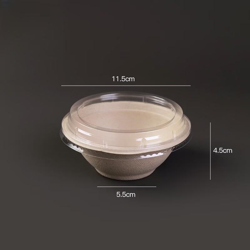 

Compostable Paper Bowl Set with Lids (100 Sets)