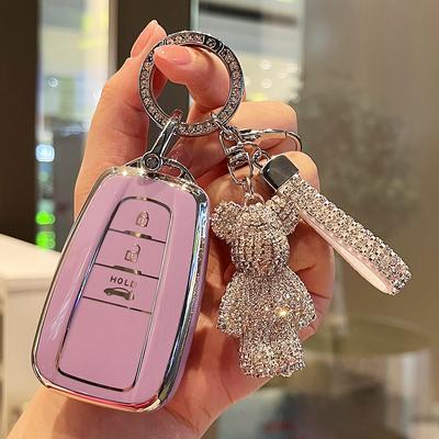 Soft TPU Car Key Case Cover Full Shell Protector For Toyota Prius Camry CHR C-HR Corolla RAV4 Land Cruiser Prado Altis 2018-2022