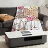 Blanket Throw Cat Super Cosy Plush Living Room Carton Sofa Couch Kawai Childish M-MikkoS-ES Birthday Gifts