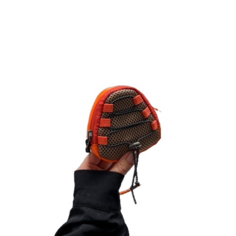 

Color Contrast Lightweight Storage Bag Casual Nylon Crossbody Bags Small Halter Coin Pouch Women кавовий