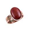 Natural Red Jasper Gemstone 925 Solid Sterling Silver Two Tone Ring Size 10 K3a06