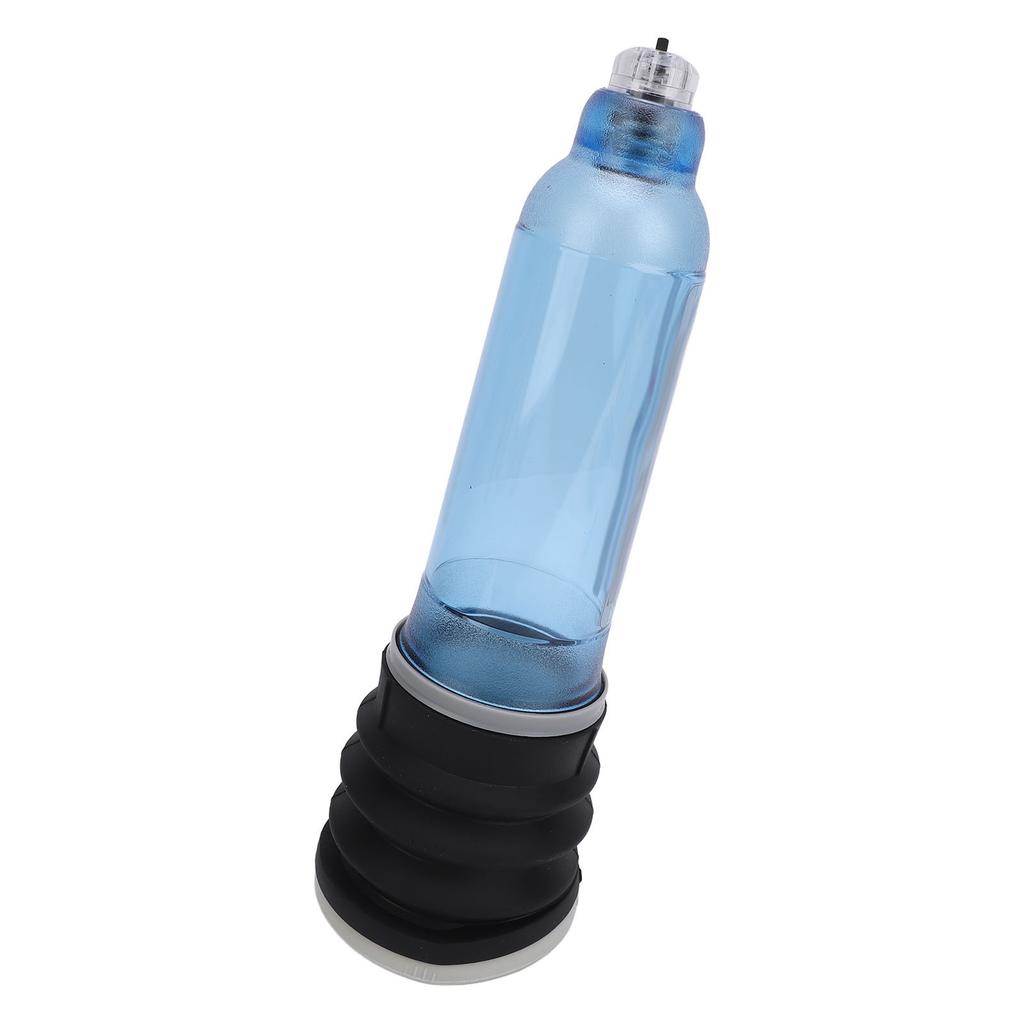 Manual Penis Vacuum Pump Transparent Cylinder Rehabilitation Training Safe Penis Extend Pump for Men Blue