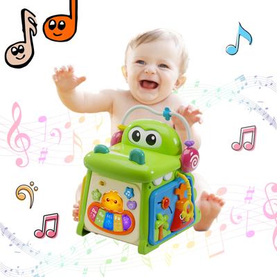 Babyspielzeug Montessori-Lernspielzeug für 1-Jährige, Klangspielzeug macht Geräusche und leuchtet, Spielzeug zur Stimulation der fünf Sinne für Kleinkinder, verschmitztes 1. Jahr