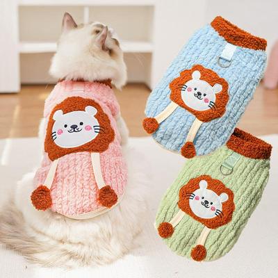 Katzenkleidung, Herbst- und Winterkleidung für Haustiere, Hunde-, Katzen- und Welpenkleidung und Zubehör mit Samt-Löwen-Taschen, Nacktkatze