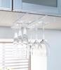 Yamazaki Double Wine Glass Hanger for Under W22 X D26 X Tower No Drilling or Screwing Kitchen Hanging 2464 (Yamazaki Industries) Cabinets, White,