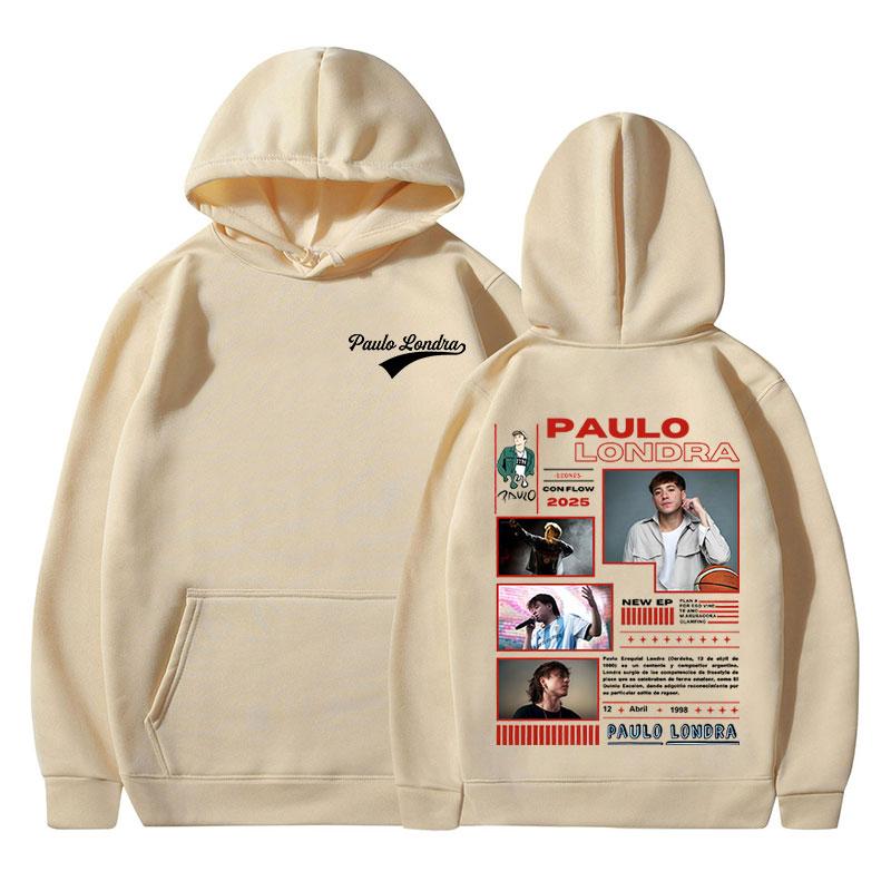 Rapper Paulo Londra Homerun Hoodies Men's Clothing Fashion Hip Hop Hooded Sweatshirt Fleece Oversized Pullover Hoody Streetwear