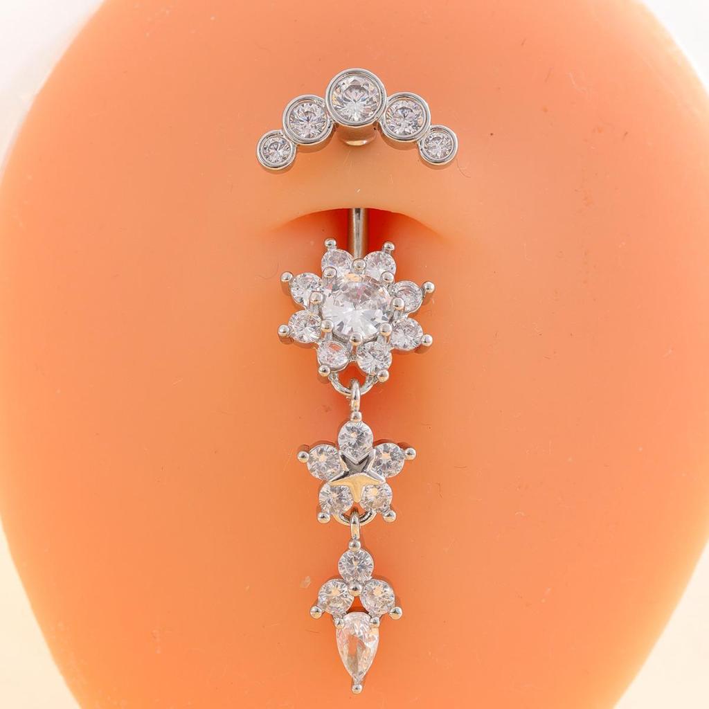 23 Zircon Belly Button Ring - Body Piercing Jewelry