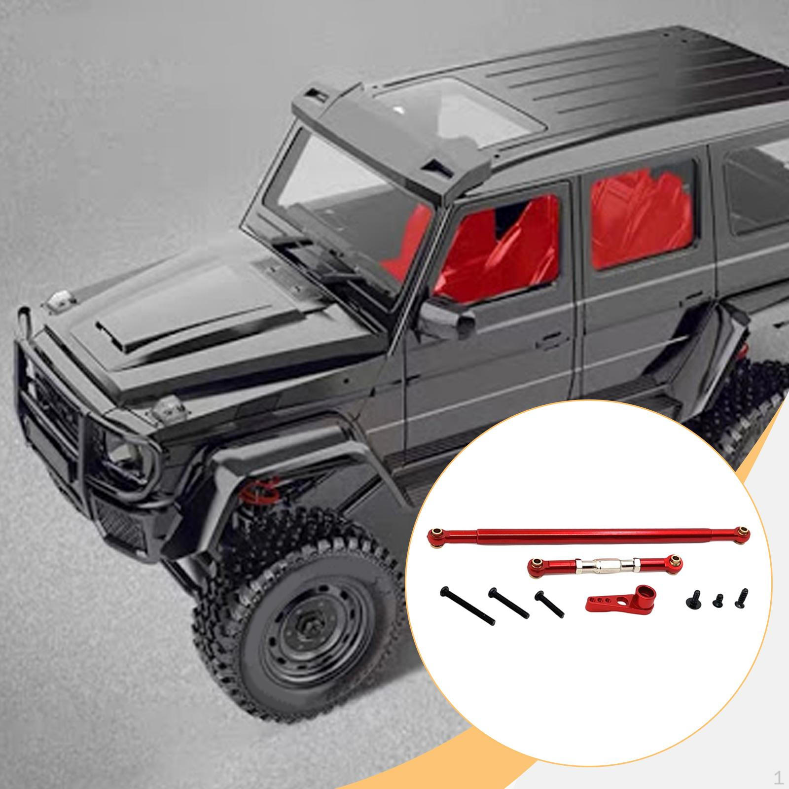 

Adjustable Steering Linkage Rod Pull and Servo Arm Easy to Install for MN86 червоний