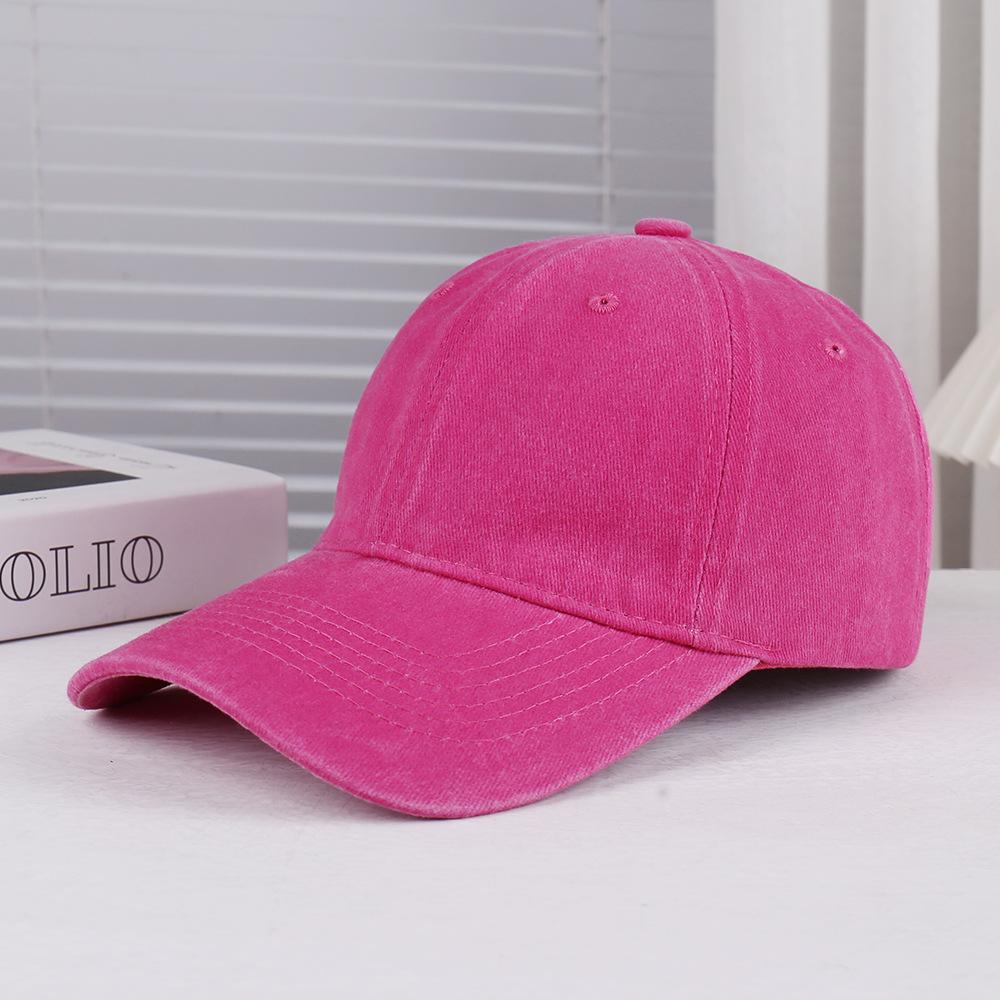 New Spring and Summer Solid Color Simple Washed Soft Top Breathable Baseball Cap Outdoor Travel Leisure Comfortable Sunshade Sunscreen Cap