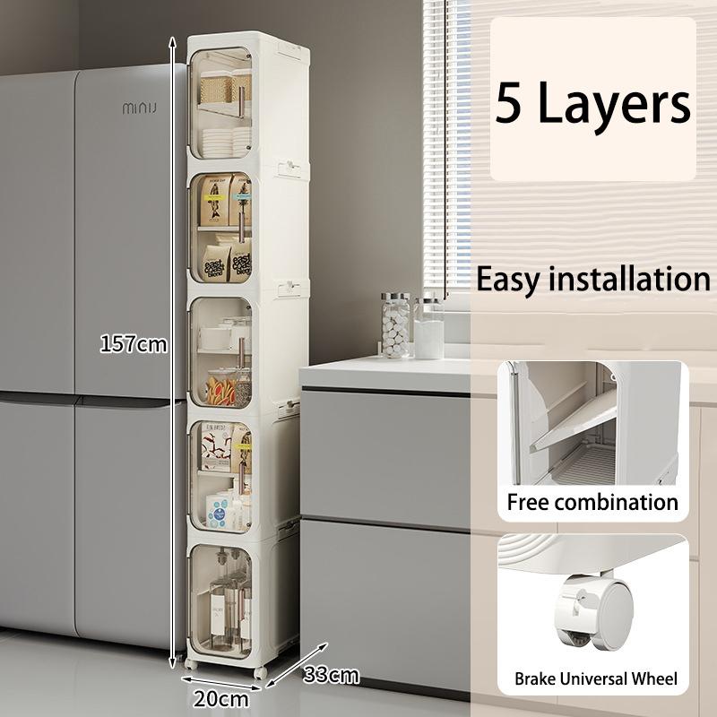 Toilet Storage Cabinets, Bathroom Cabinets, Kitchen Shelves, Foliding Storage Cabinet 1/2/3/4/5 Layers