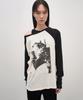 INSILENCE WOMEN Graphic Washed Raglan T-Shirt Black