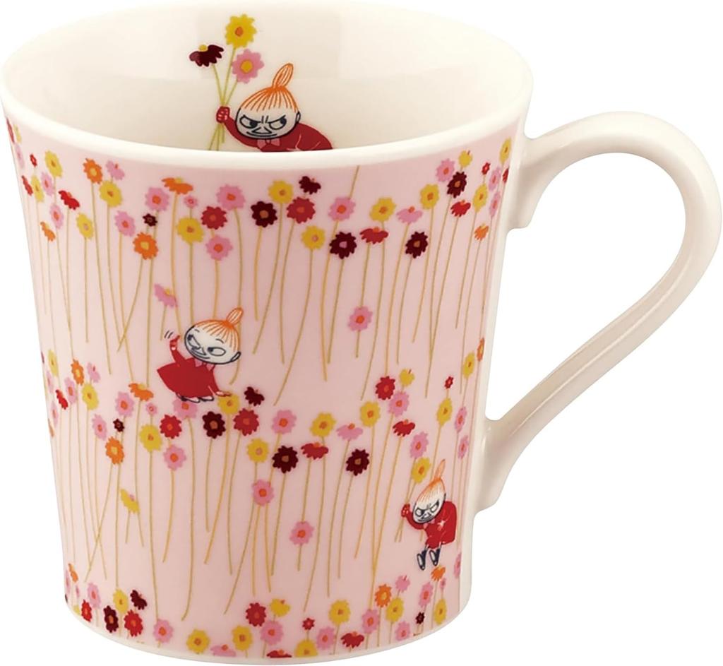 MOOMIN Little My Day 9x9cm Little Fair 2025 Perfect Yamaka Made In Japan Mug, 300ml, Approx. Diameter, My's Spring, Pink, Gift, MM9101-11, Shoten,
