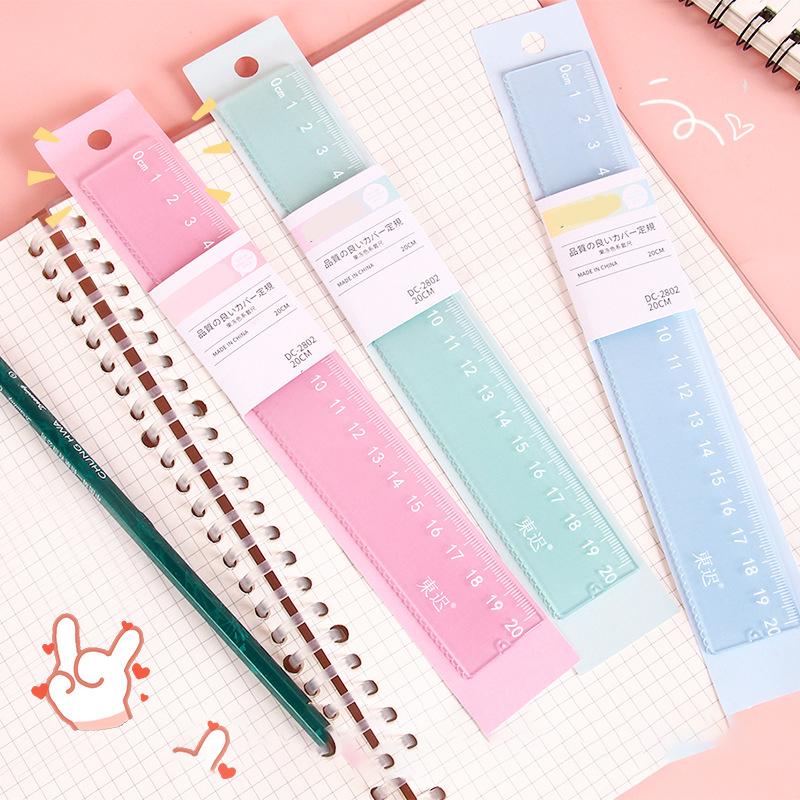 Plastic Ruler Premium 20cm Ruler Stationery Ruler Minimalist For Student Supplies Classroom Back-To-School Season