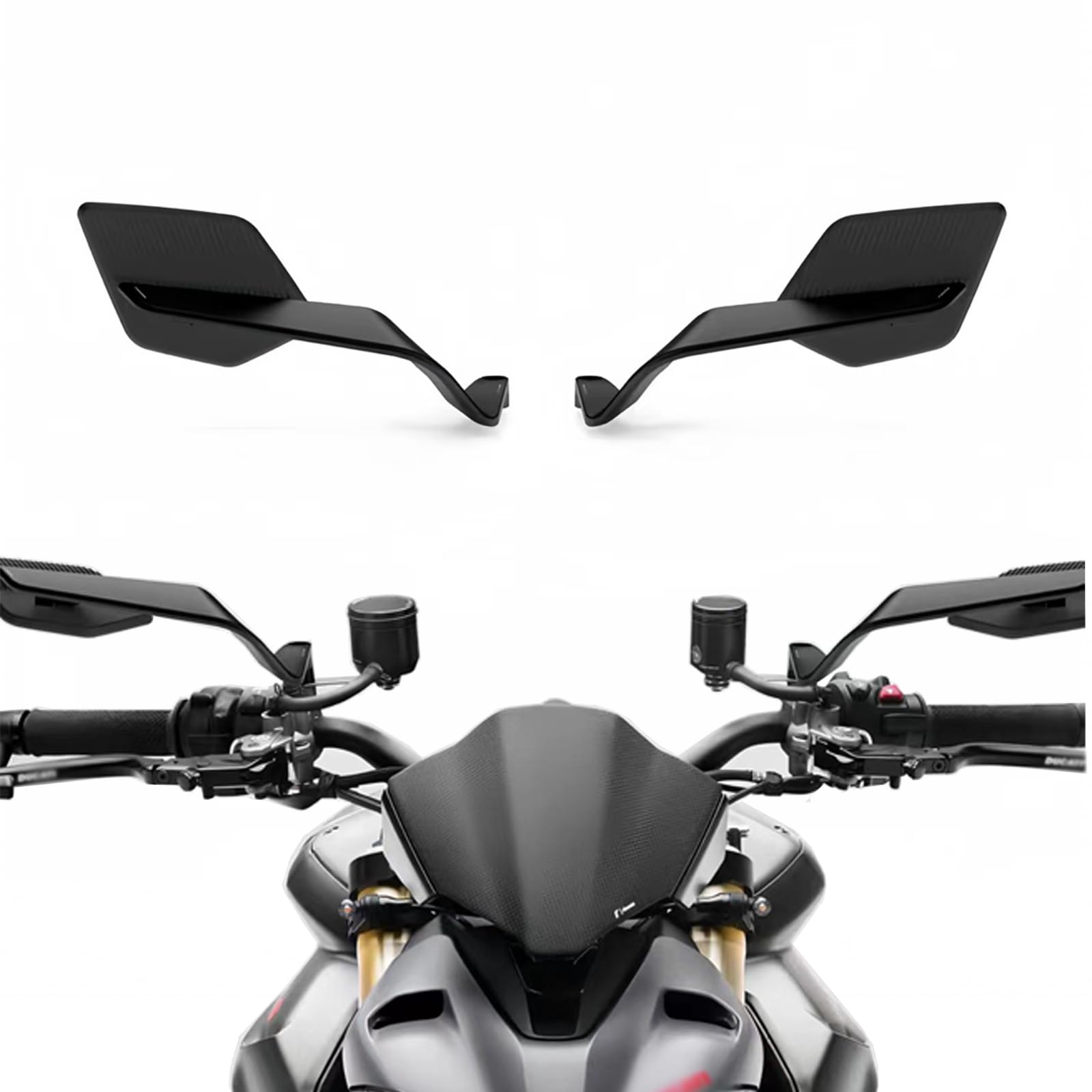 

Для CB1000R CB650R CB650F CB500 CB300 CB200X CB125 2024 2025 Нове Дзеркало Заднього Виду для Мотоцикла чорний