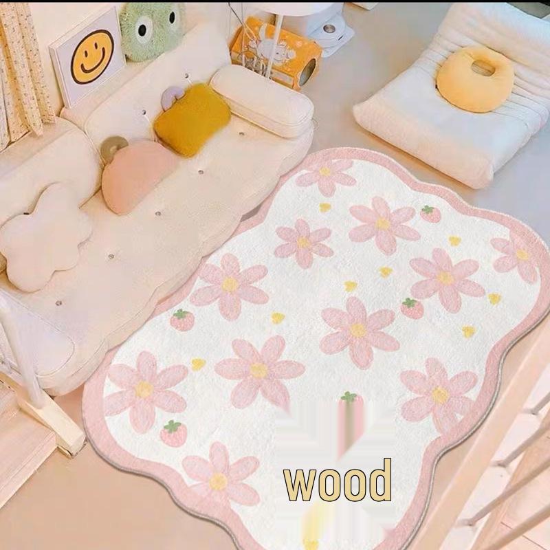 Pink Girly Style Thickened Cashmere-Like Blanket for Bedside, Sofa, Living Room, or Bay Window