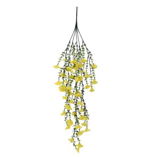 Hanging Artificial Morning Glory UV Resistant Fake Flower Indoor Outdoor Garden Porch Patio Wall Hanging Faux Flower Decoration