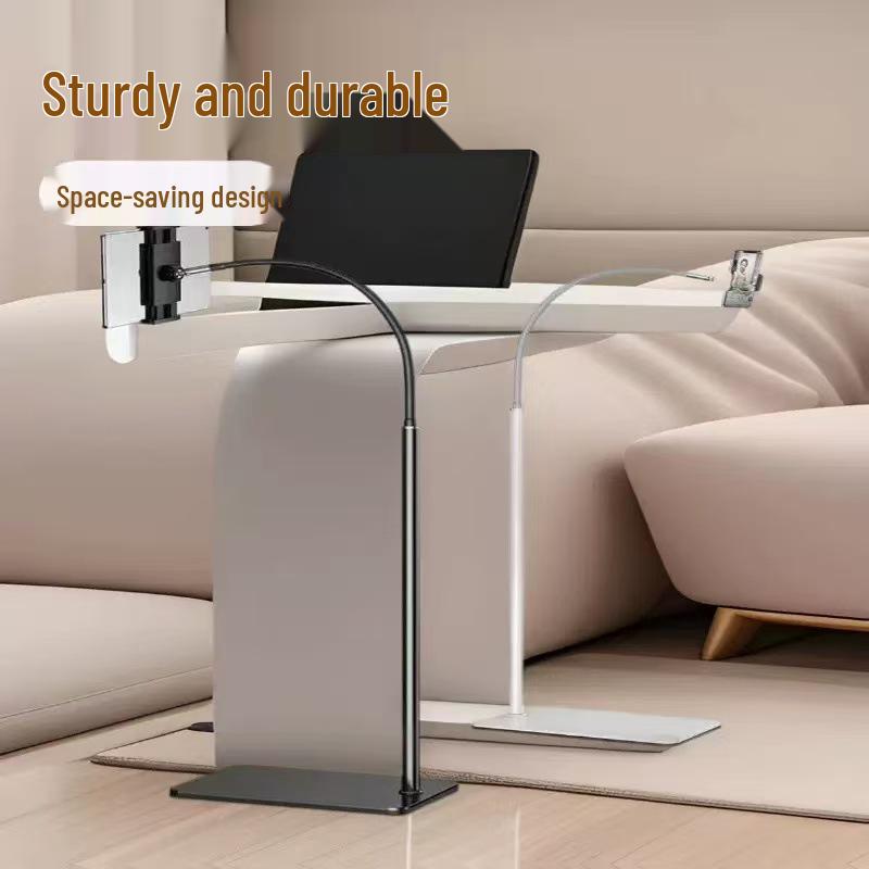Adjustable Floor Tablet and Phone Stand for Bedside, Sofa, or Live Broadcast