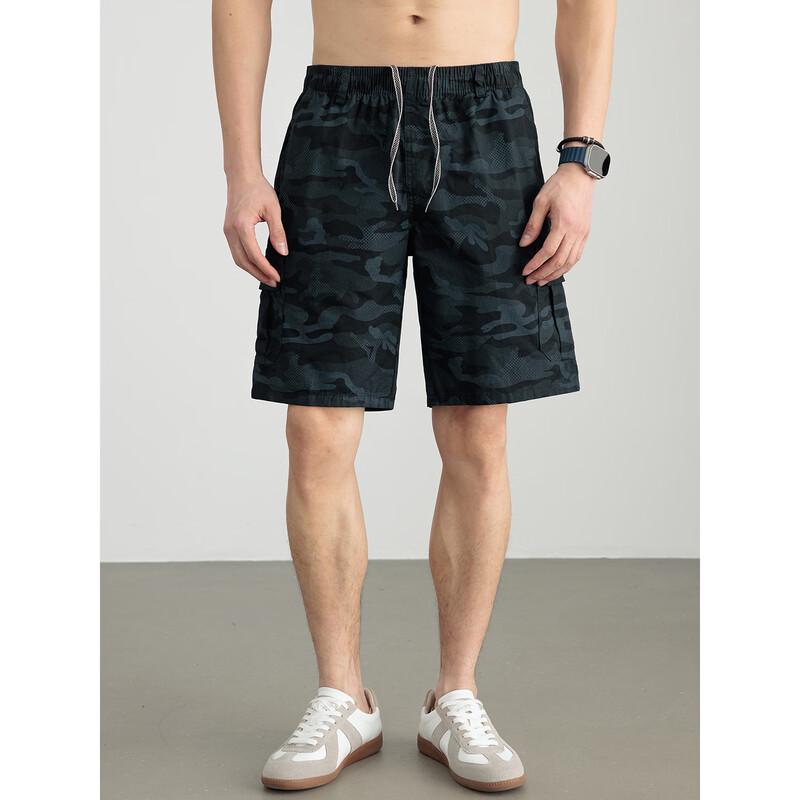 Hengyuanxiang Men's Cotton Loose Cargo Shorts