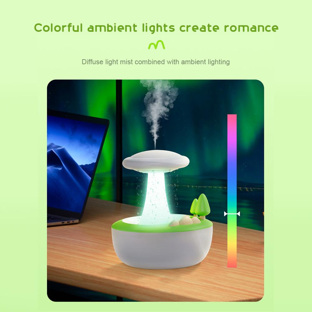 Cute Rotatable Water Drip Diffuser Humidifier Aromatherapy Essential Oils Diffuser Colorful Night Light Humidifier for Home Gift
