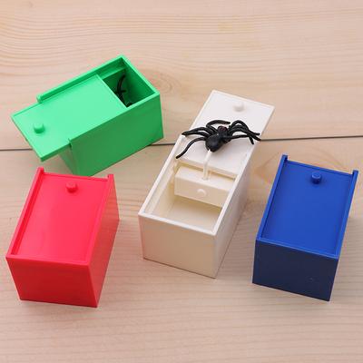 1Pc Trick Spider Funny Scare Box Wooden Hidden Box Quality Prank Wooden Scare Box Fun Game Prank Trick Friend Office Toys