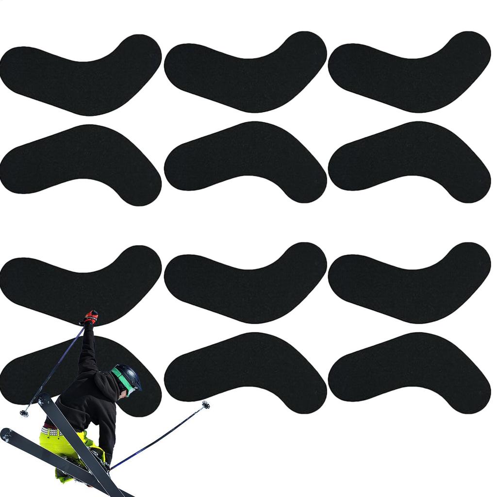 6 pairs of self-adhesive J-rod boot accessory pads to reduce heel lifting and ankle blistering during skiing or snowboarding
